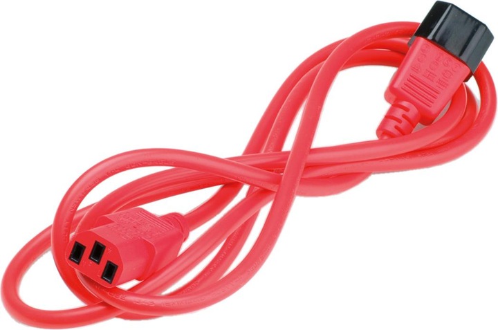 Actual product image Roline Apparatus connection bl. red 0.8m (0.80 m, C14, C13)