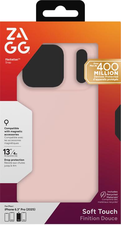 Actual product image Zagg Case für Apple iPhone 17 Pro Manhattan Snap pink blush (Apple iPhone 17 Pro)