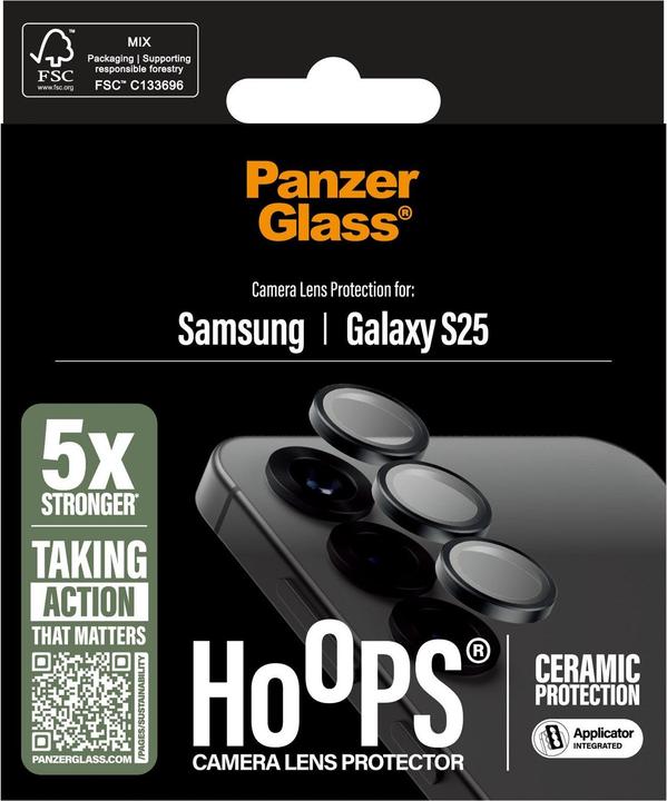 Actual product image PanzerGlass ® Hoops® Ceramic Lens Protector Samsung Galaxy S 2025 (1 Piece, Samsung Galaxy S25)