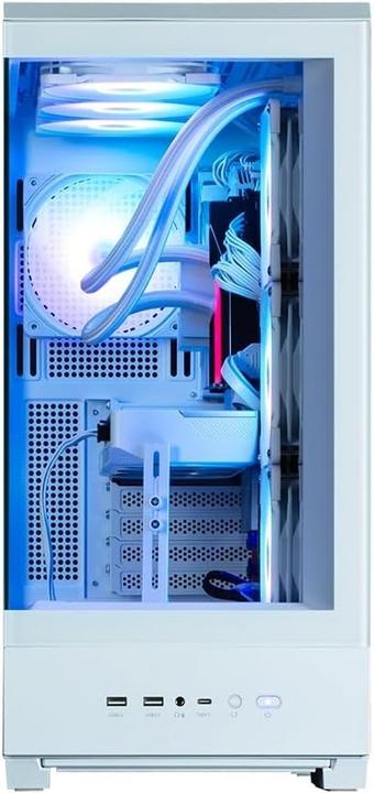 Actual product image Zalman GHE P50 DS ATX Case Tempered Glass Panoramic View - White (ATX, mATX, Mini-ITX)