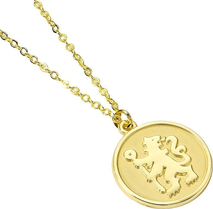 Produktbild Chelsea FC Wappen Halskette mit Anhänger Goldfarben lackiert (100% synthetisches Material)