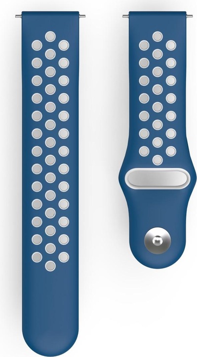 Produktbild Hama 00086227 Smartwatch-Zubehör Band Blau (Silikon, Rostfreier Stahl, Versa 2, Versa Lite, Versa)