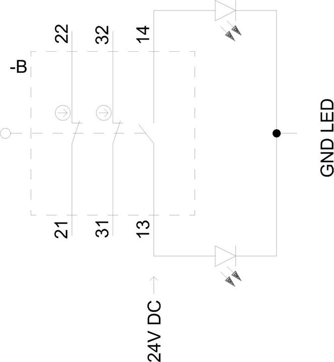 Produktbild Siemens Sicherheitsschalter,M.,2NC 1NO,56mm,LED