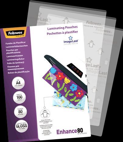 Produktbild Fellowes Enhance 80 (A4, 100 Stück, 80 µm)