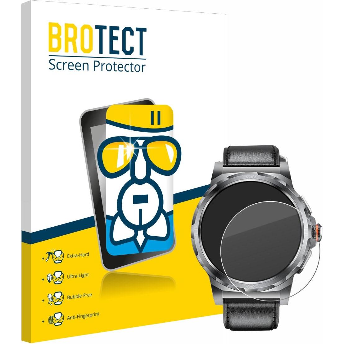 BROTECT Schutzglas Schutzfolie Glas Folie Displayschutz klar, Smartwatch Schutzfolie, Transparent