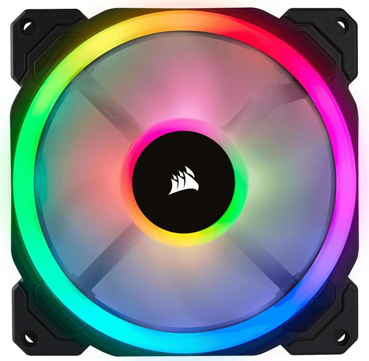 Produktbild Corsair Fan LL140 RGB 120mm Dual Light Loop RGB LED PWM Fan 2 pack with Lighting Node Pro (140 mm)