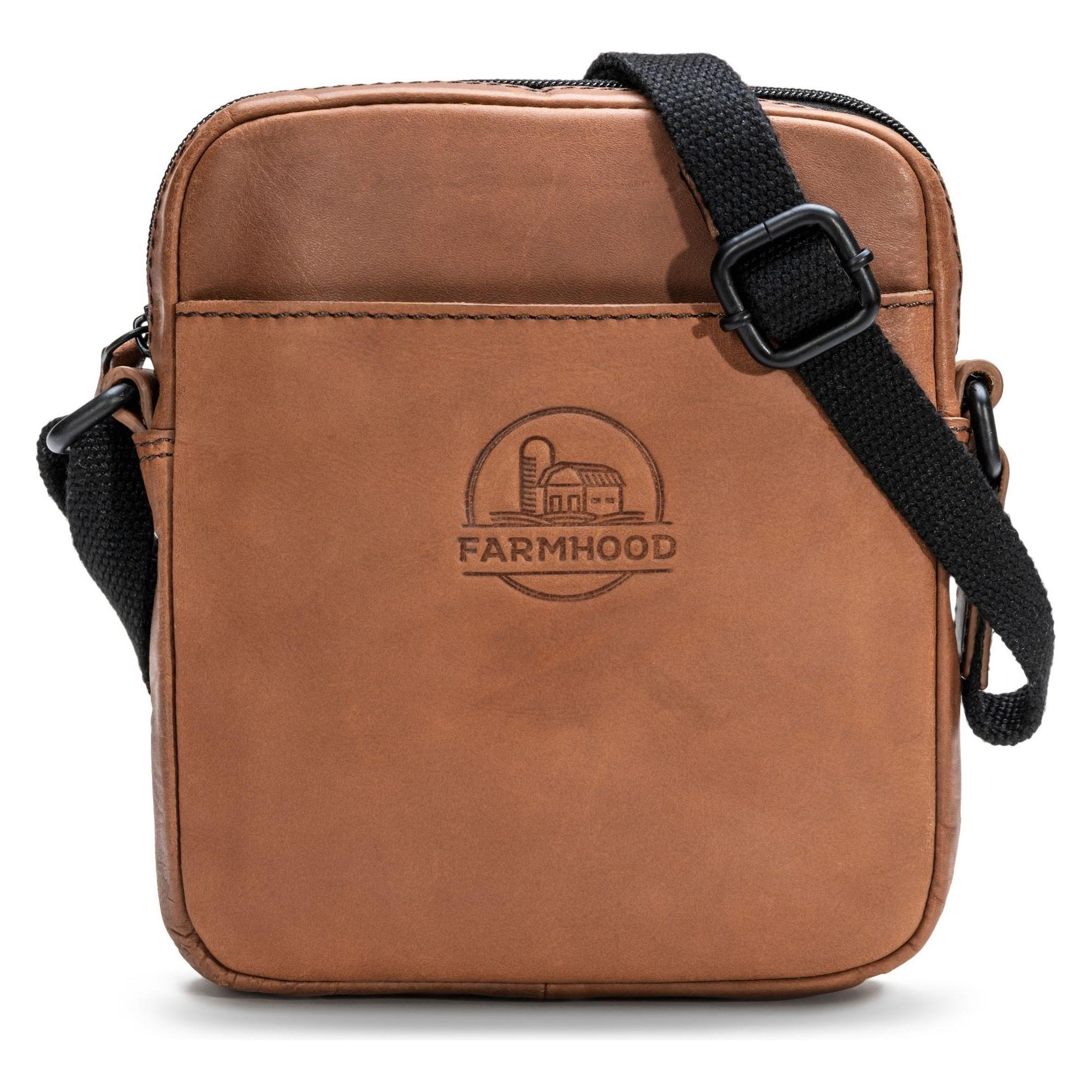 Farmhood, Unisex, Handtasche, Nashville Umhängetasche Leder 18 Cm, Braun