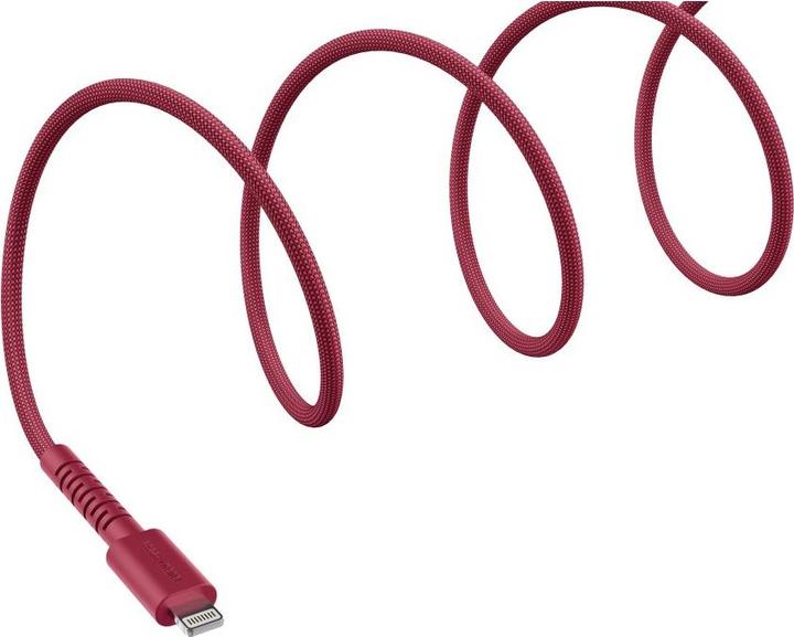 Image du produit Fresh'N Rebel Fresh 'n Rebel USB-A zu Lightning silicone geflochtenes Kabel "FlexWave" 2m, Berry Red (2 m, 30 W)