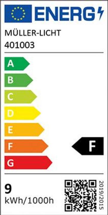 Label énergétique Müller Licht Ampoule LED 9W E27 806lm 4000K opale CRI >90 (E27, 806 lm, 1x)