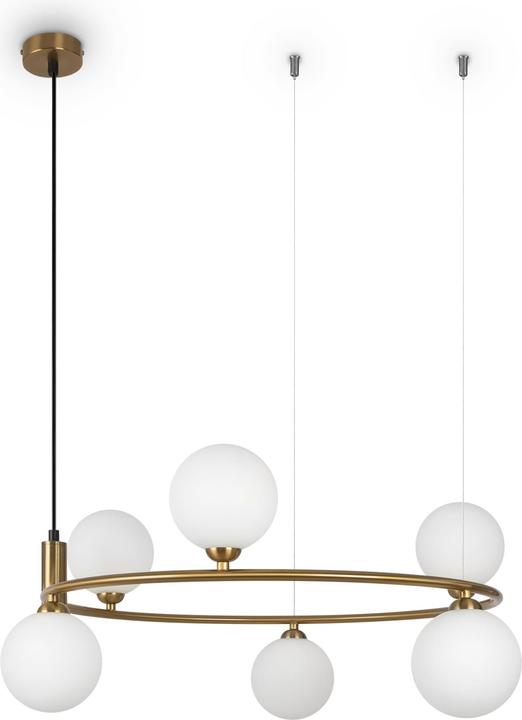 Produktbild Maytoni Ring Pendelleuchte, Hängeleuchte 6x G9 Weiss Messing (G9)