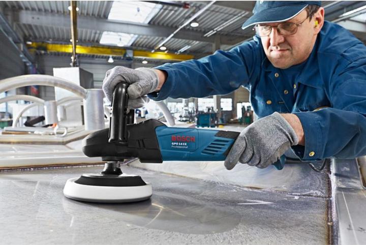 Actual product image Bosch Professional Polisher GPO 14 CE, 1400 watts, 2.5 kg, with additional handle and D-handle (Sander, 1400 W)