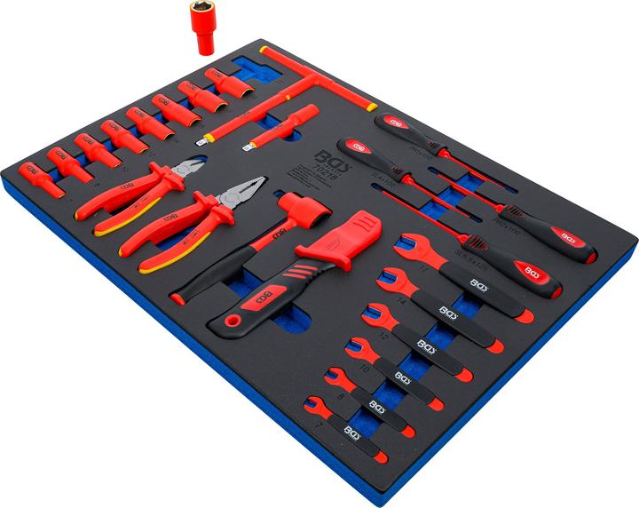 Actual product image BGS Tool Tray 3/3: VDE Socket Set 10 mm (3/8") Drive 26 pcs.