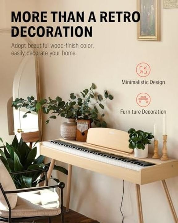 Produktbild Donner E-Piano mit 88 Tasten, Hammerwerk II, USB-MIDI, Kopfhöreranschluss und dreifachem Pedal (88 Tasten)