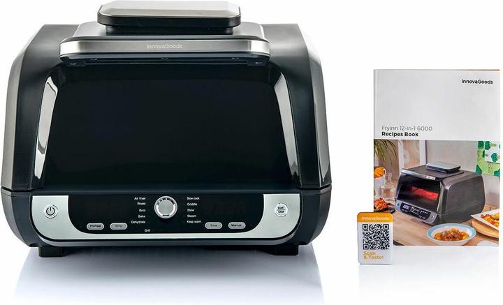 Actual product image InnovaGoods Hot air fryer with grill, accessories and recipe book Fryinn 12-in-1 6000 3400 W 6 L