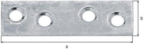 Immagine prodotto GAH Connettore piatto Lunghezza 50 mm Larghezza 14 mm Spessore 1,75 mm Acciaio zincato sendzimir Numero (Connettori piatti, 1 pz.)