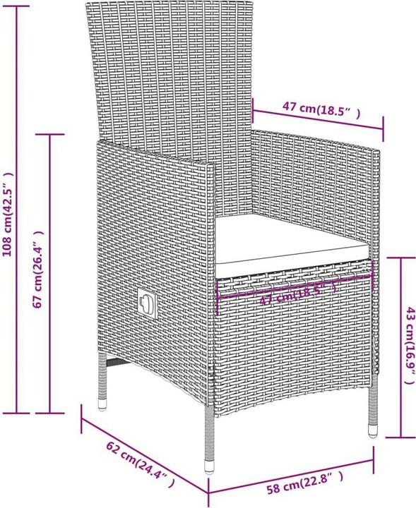 Produktbild vidaXL Garten Essgruppe
