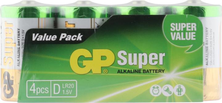 Produktbild GP Batteries Batterie D Mono Super, 4 Stück (4 Stk., D)