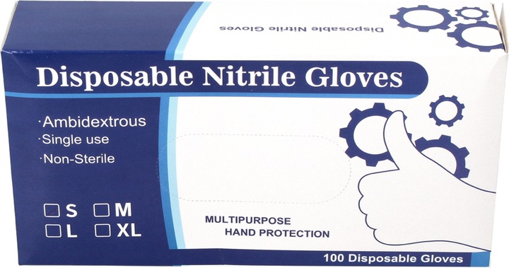 Produktbild Tool Brothers Nitril Einweg Handschuhe Schwarz / Black 100 Stück Grösse S / Small - nicht Steril (S)