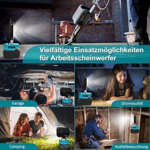 Actual product image ‎Edtran Kabellose LED Arbeitsleuchte (6600 lm)