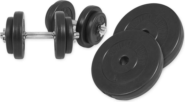 Immagine prodotto Gorilla Sports Set di manubri (8 x 2,5 kg, 4 x 1,25 kg)