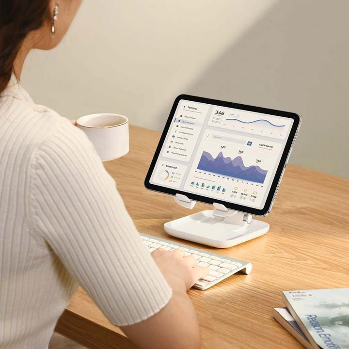 Actual product image Baseus Folding Tablet Stand Seashell (white)