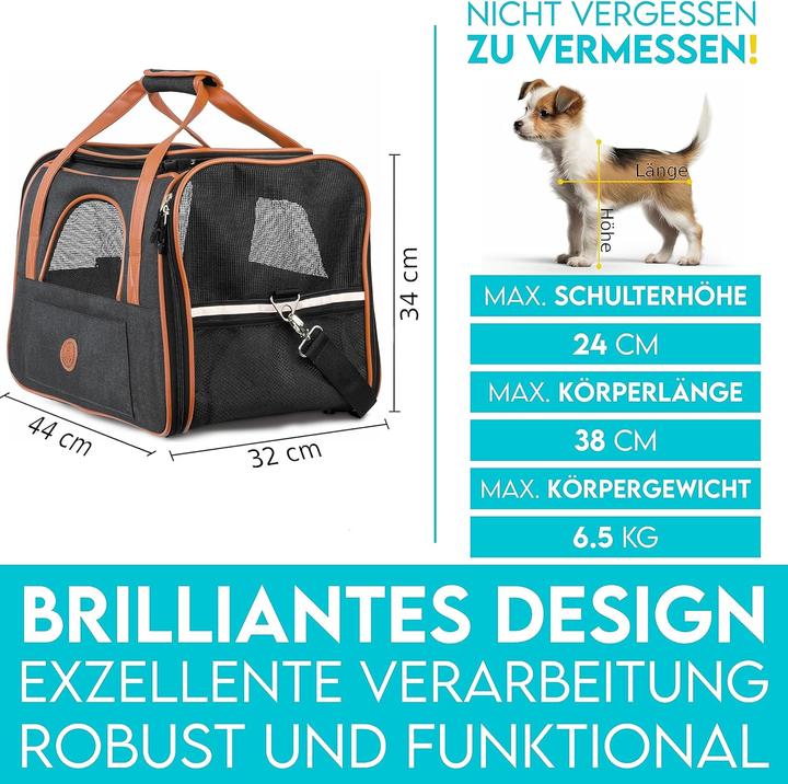 Actual product image Hund ist König Dog bag (Dog, Reflectors, Foldable, Lockable, Breathable)
