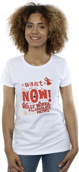 Actual product image Willy Wonka & the Chocolate Factory Womens/Ladies Verruca Salt I Want It Now Cotton T-Shirt (XL)