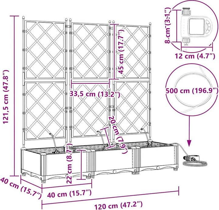 Produktbild vidaXL Garten-Pflanzgefäss