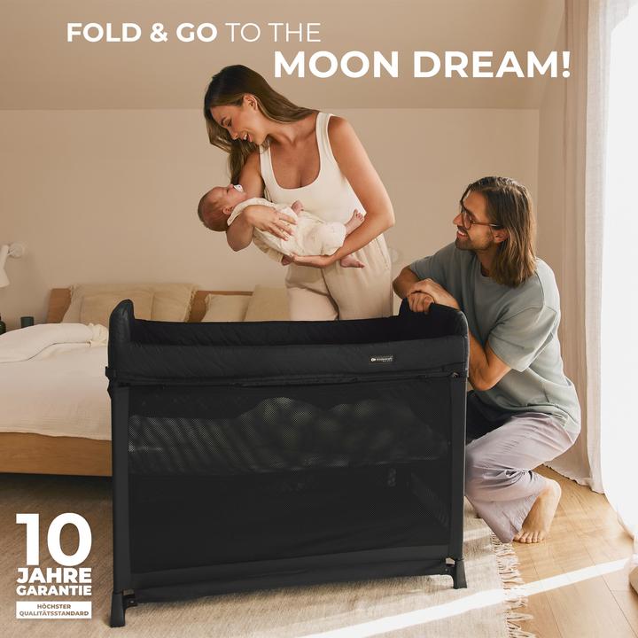 Actual product image KinderKraft travel cot MOON DREAM beige