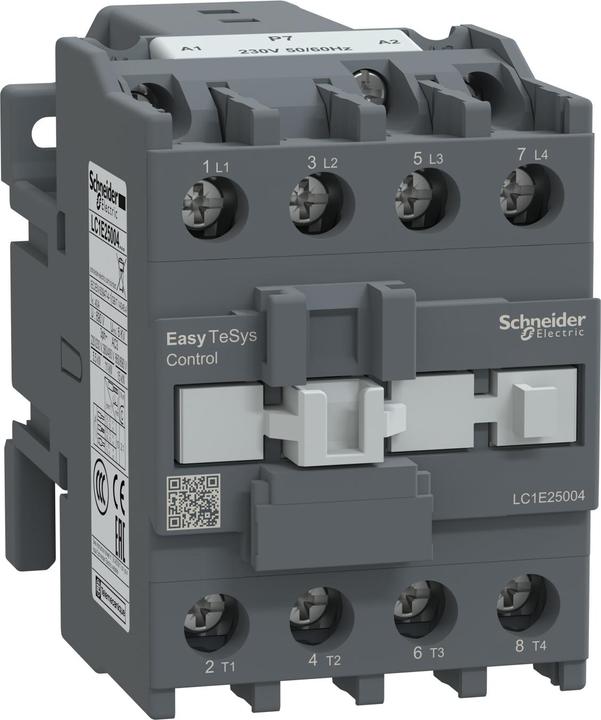 Actual product image Schneider Easy TeSys contactor 4NO 40A 230V AC 50/60Hz LC1E25004P7
