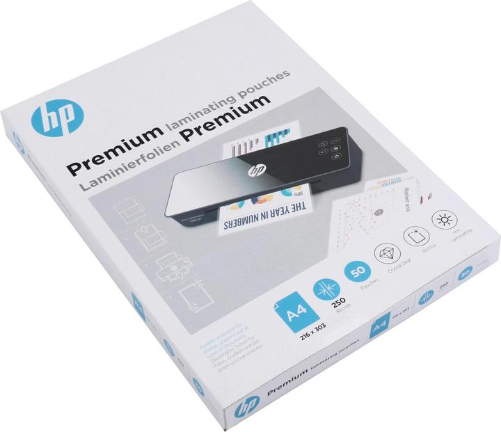 Produktbild HP Laminierfolie Premium A4, 250 µm, 50 Stück, Glänzend (A4, 50 Stück, 250 µm)