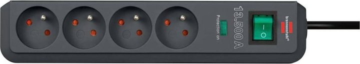 Actual product image Brennenstuhl 1153904314 power extension 4 AC outlet(s) Indoor Anthracite (4 x, 1.50 m)