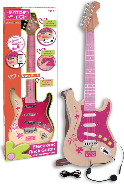 Immagine prodotto Bontempi Chitarra elettrica rosa