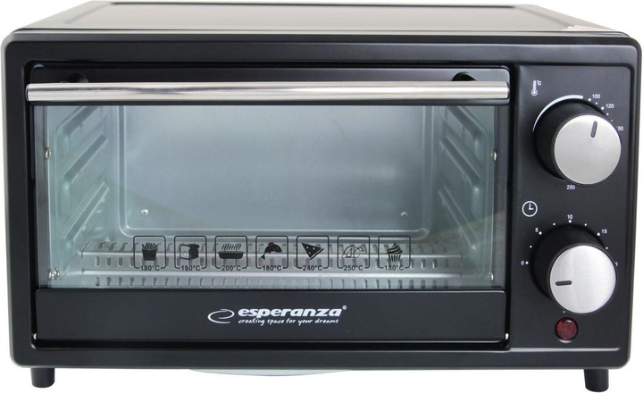 Image du produit Esperanza EKO004 Four à griller 10 l 900 W noir Gril (Prise UE)
