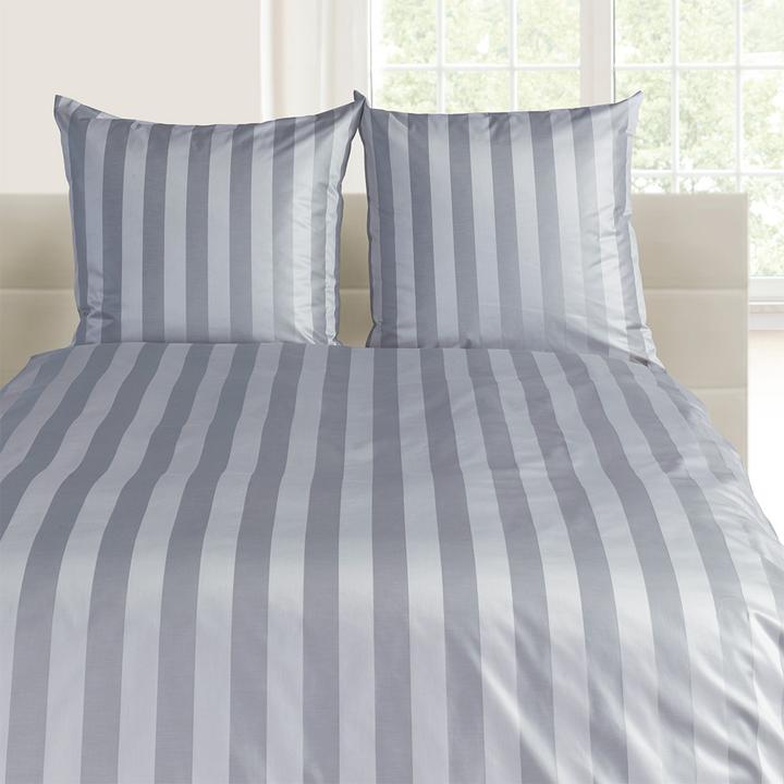 Image du produit Curt Bauer Parure de lit damassée Como gris perle (Housse de couette, 135x200 cm (80x80 cm))