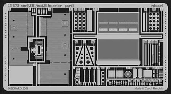 Immagine prodotto Eduard Interni dello StuG.III Ausf.B per il kit Tamiya.