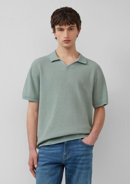 Actual product image S.Oliver Strickpullover Melierter Strick-Polo mit Strukturoptik (M)