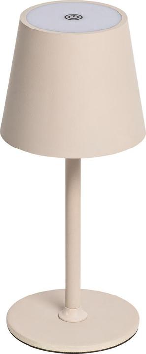 Produktbild Idena LED Tischleuchte Touch Metall beige 11x24/38cm Akku USB dimmbar 3 Modi Innen und Aussen