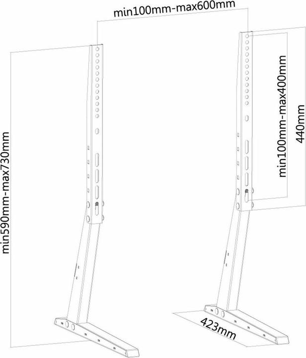 Image du produit Neomounts FPMA-D1240BLACK Pied de support pour écran 93-177cm 37-70pouces couleur noir (Tables)