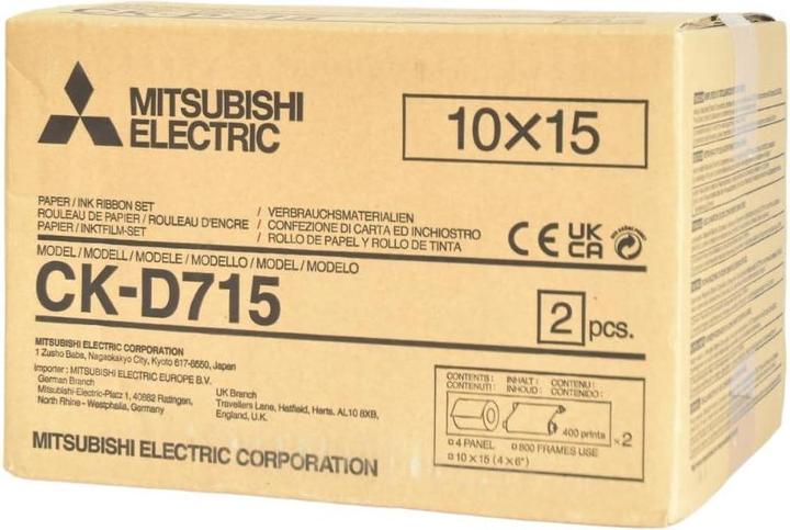 Actual product image Mitsubishi Electric CK-D 715 10x15 cm 2x 400 prints (10 x 15 cm, 800 pcs.)