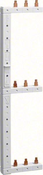 Actual product image Hager Busbar 3-pole KCL368L 3-row 125mm left vertical
