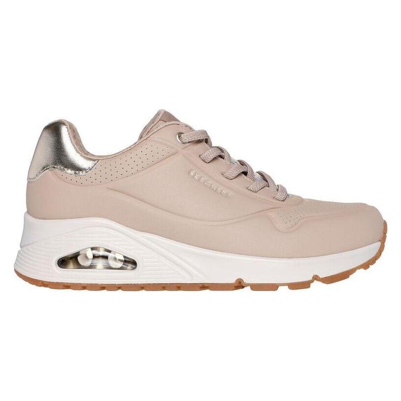 Skechers, Damen, Sneakers, Uno - Shimmer Away - Lifestyle Schuhe - Damen, Beige, (37)