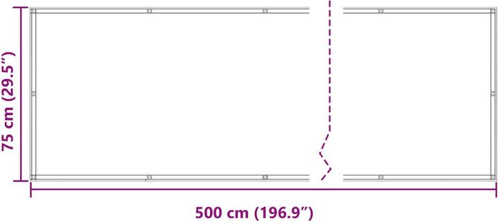 Actual product image vidaXL Balkonsichtschutz (500 cm)