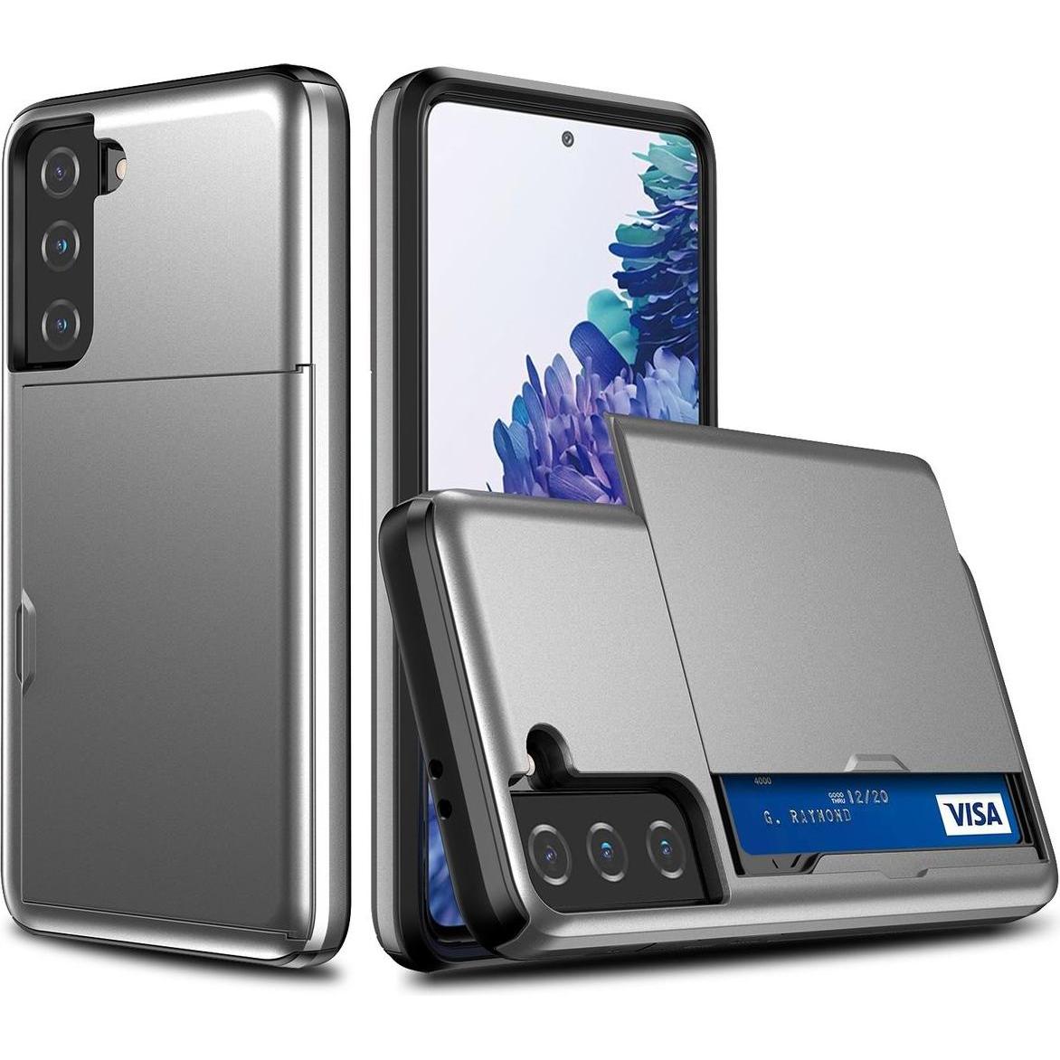 König Design Hülle Handy Schutz für Samsung Galaxy S21 Case Cover Tasche Etuis Bumper Grau (Samsung Galaxy S21+), Smartp...