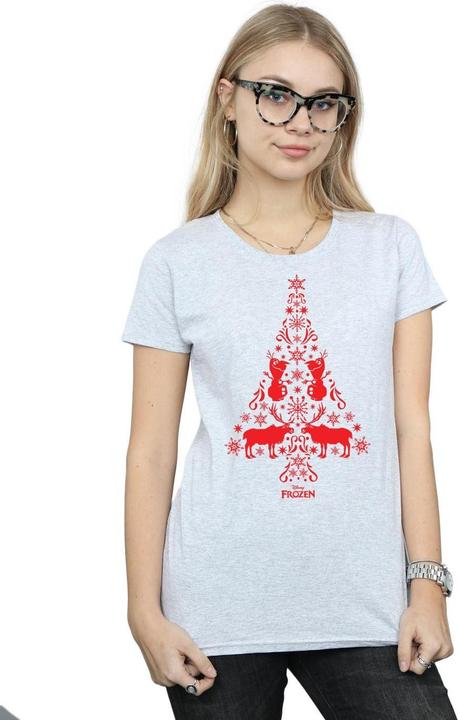 Immagine prodotto Disney Frozen Christmas Tree Maglietta Donna (L)