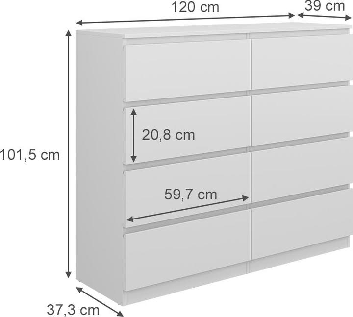 Produktbild Vicco Calisto (120 x 39 x 101.5 cm)
