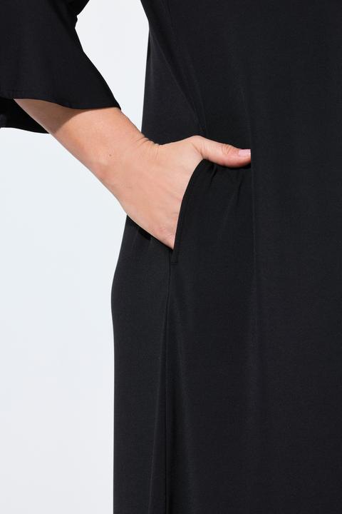 Actual product image Ulla Popken Back Cutout Flounce Panel Dress (62)
