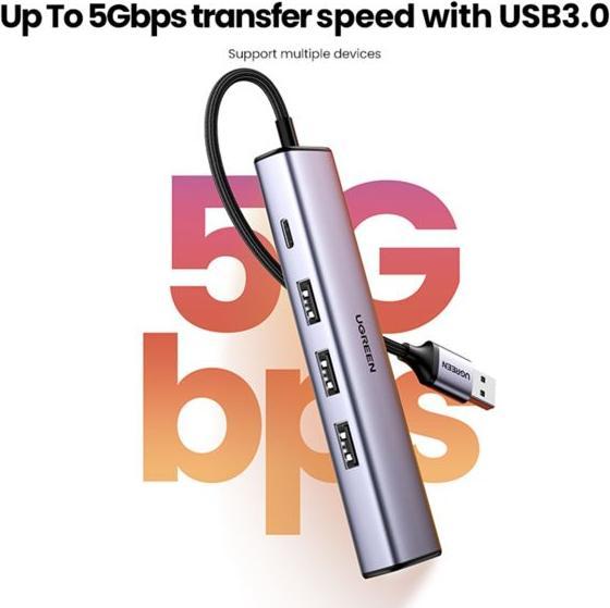 Actual product image Ugreen 5in1 Adapter (USB-A, 5 Ports)