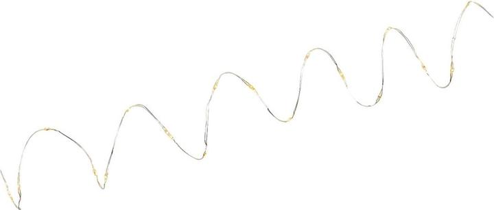 Actual product image Berrybase 20 LED Silver Wire Light Chain incl. Timer, was (1.05 m)