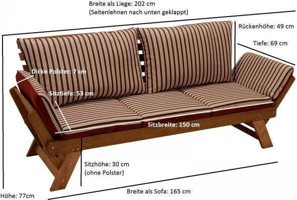 Produktbild Degamo Liegesofa TIROL 202cm Wendeauflage